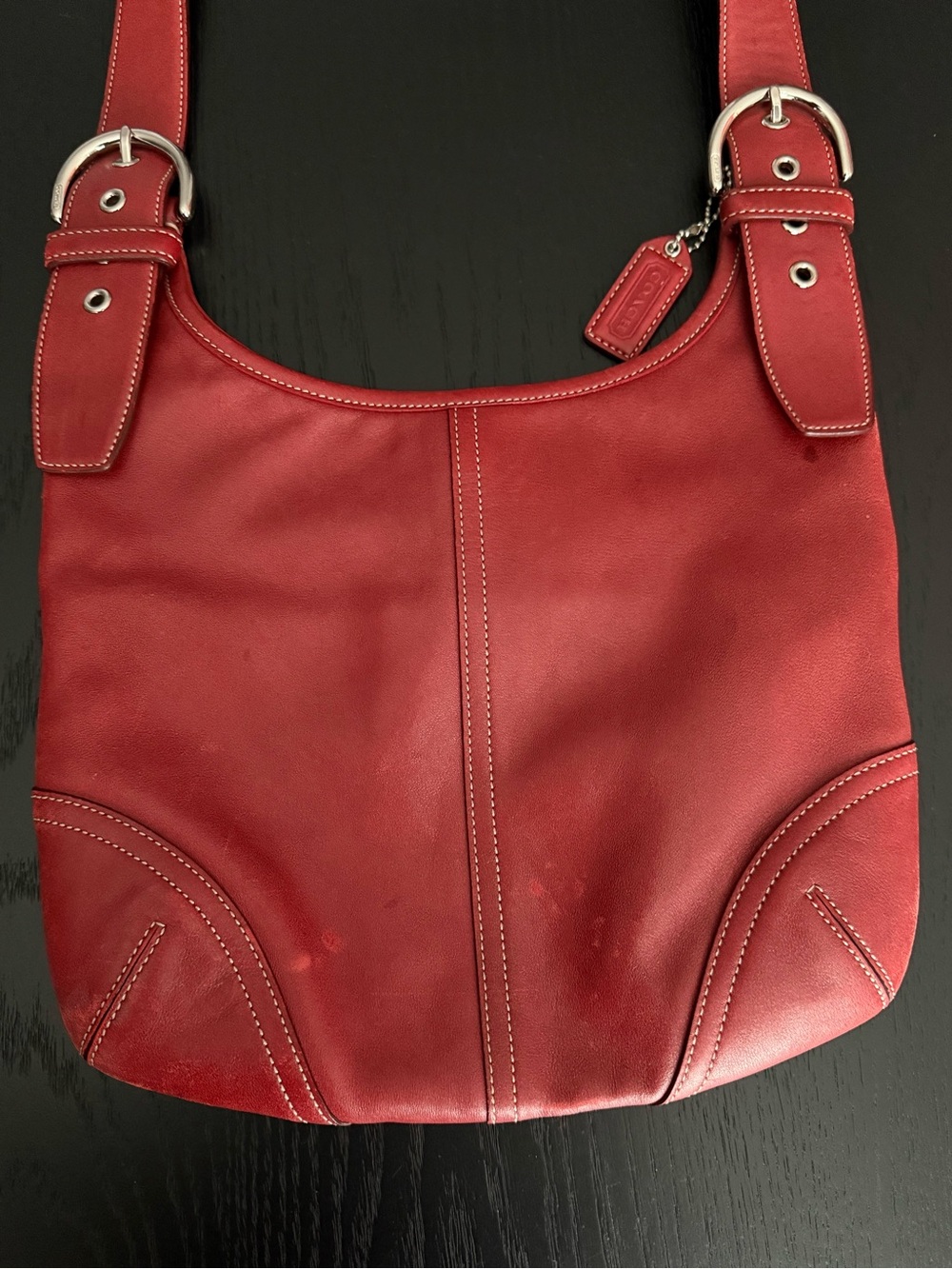 Vintage Coach Red Soho Crossbody Bag - Picture 3 of 9
